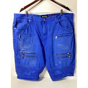 Makobi MK Men’s Jean Shorts Blue Size‎ 42